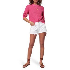 Faherty Womens Miramar Linen & Organic Cotton Sweater In French‎ Rose Pink Small